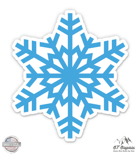 Snowflake Winter Theme Cute - 3 Vinyl Sticker - For Car Laptop I-Pad Phone  Helmet Hard Hat - Waterproof Decal